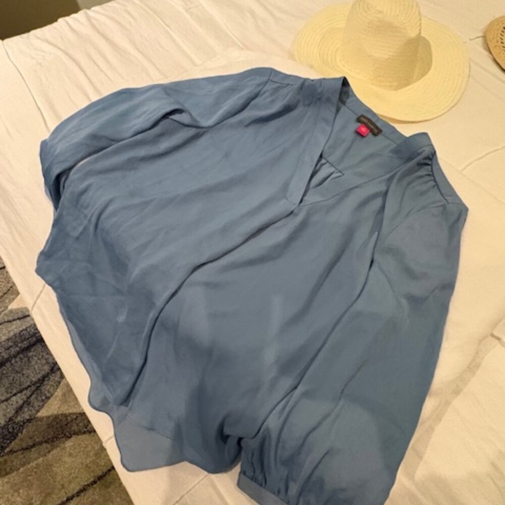 Satin button up blouse